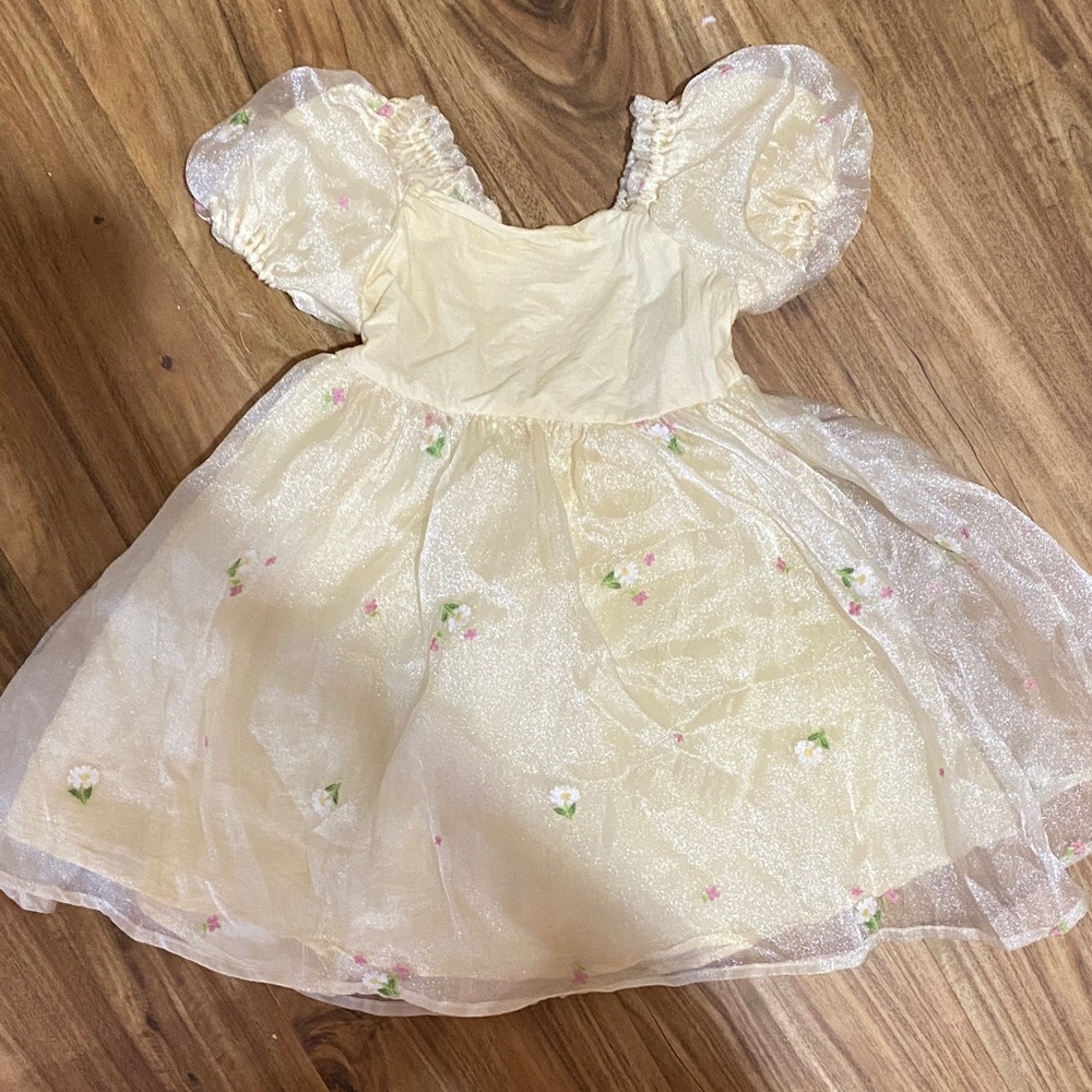 Charming Cream Kids Formal Dress